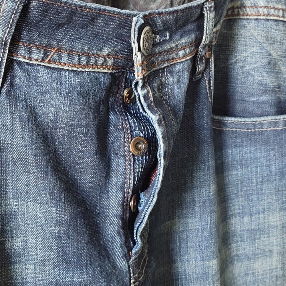 BUFFALO king relaxed jeans blue Sz 40x32 - Picture 6 of 9